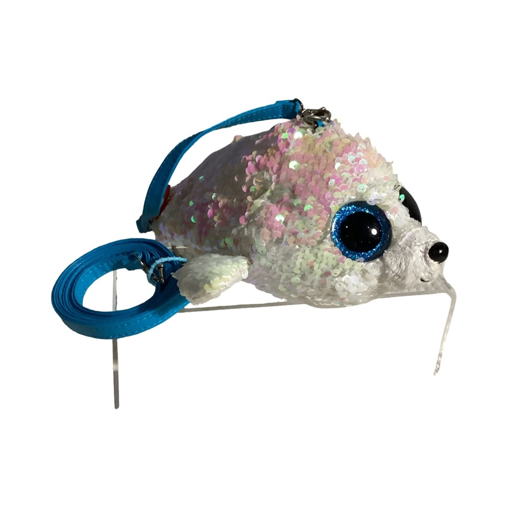 ty ICY the Sequined Seal Child’s Bag Big Glitter Eyes 2- Straps 6- Ways To Wear